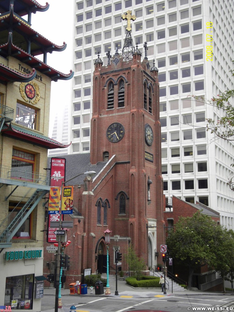 San Francisco. - Westküste, Kirche, Chinatown, Old St. Marys Church, San Francisco - (Finanzviertel, San Francisco, California, Vereinigte Staaten)