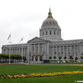 San Francisco. - Westküste, Gebäude, City Hall, Rathaus, Civic Center Plaza, San Francisco - (Opera Plaza, San Francisco, California, Vereinigte Staaten)