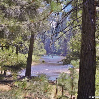 Yosemite National Park. - Yosemite Nationalpark, Yosemite Valley, Merced River, Fluss, Rafting - (Yosemite Village, Yosemite National Park, California, Vereinigte Staaten)