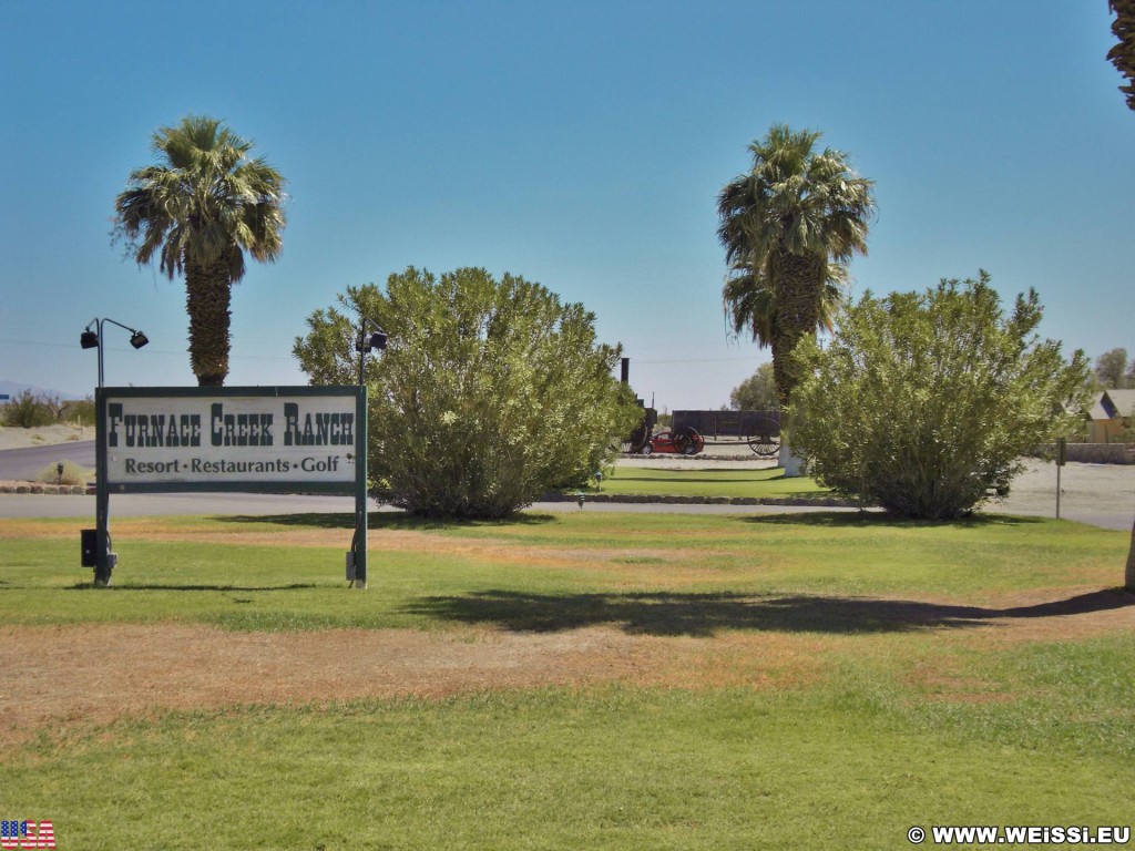 Death Valley National Park. - Schild, Tafel, Death-Valley-Nationalpark, Furnace Creek - (Indian Village, Death Valley, California, Vereinigte Staaten)