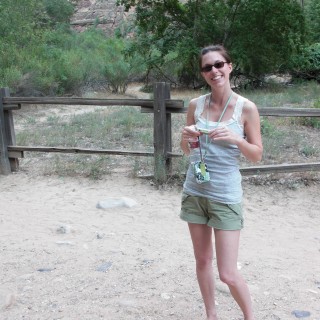 Zion National Park. - Personen, Zion National Park, Temple of Sinawava - LUTZER Sandra - (Zion Lodge, Virgin, Utah, Vereinigte Staaten)