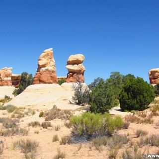 Devils Garden. - Landschaft, Felsen, Skulptur, Skulpturen, Figuren, Sandstein, Sandsteinformationen, Grand Staircase Escalante National Monument, Hoodoos, Hole-in-the-Rock Road, Devils Garden - (Escalante, Utah, Vereinigte Staaten)