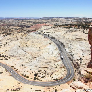 Highway 12 - Scenic Byway. - Strasse, Landschaft, Aussichtspunkt, Grand Staircase Escalante National Monument, Highway 12, Head of the Rocks Overlook - (Escalante, Utah, Vereinigte Staaten)