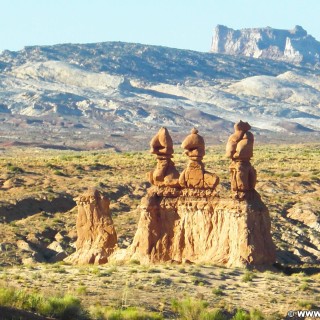 Goblin Valley State Park. - Landschaft, Skulpturen, Figuren, Sandstein, Sandsteinformationen, State Park, Goblin Valley, Mushroom Valley, Pilze, Kobolde - (Hanksville, Green River, Utah, Vereinigte Staaten)