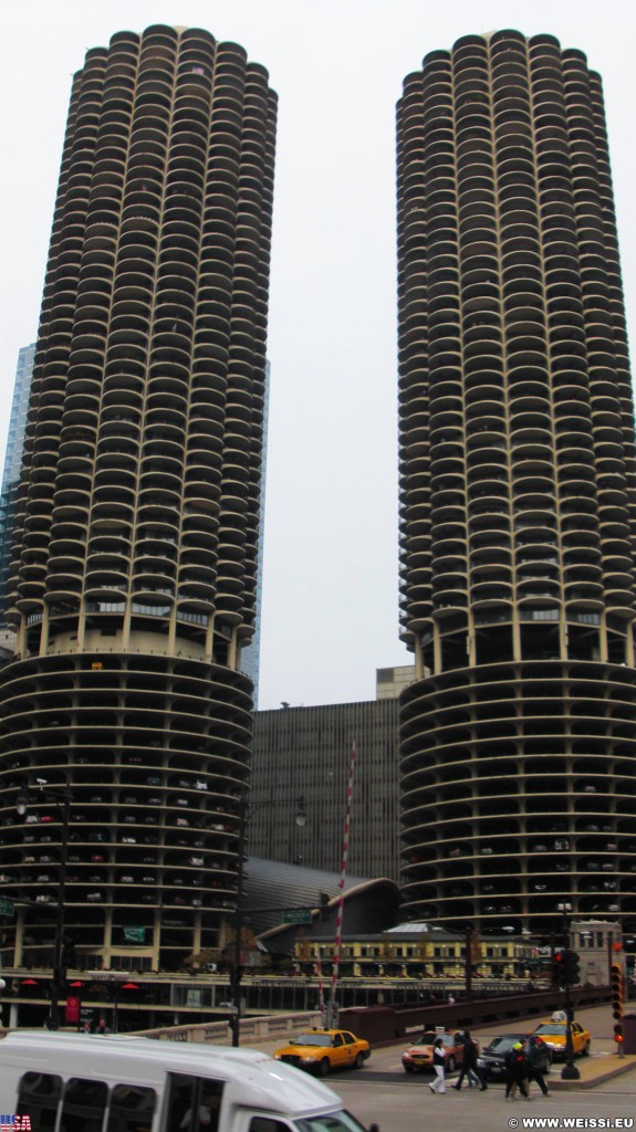 Marina City. - Gebäude, Architektur, Fort Dearborn Addition, Marina City - (Fort Dearborn Addition, Chicago, Illinois, Vereinigte Staaten)