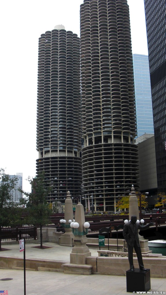 Marina City. - Gebäude, Architektur, Fort Dearborn Addition, Marina City - (Fort Dearborn Addition, Chicago, Illinois, Vereinigte Staaten)