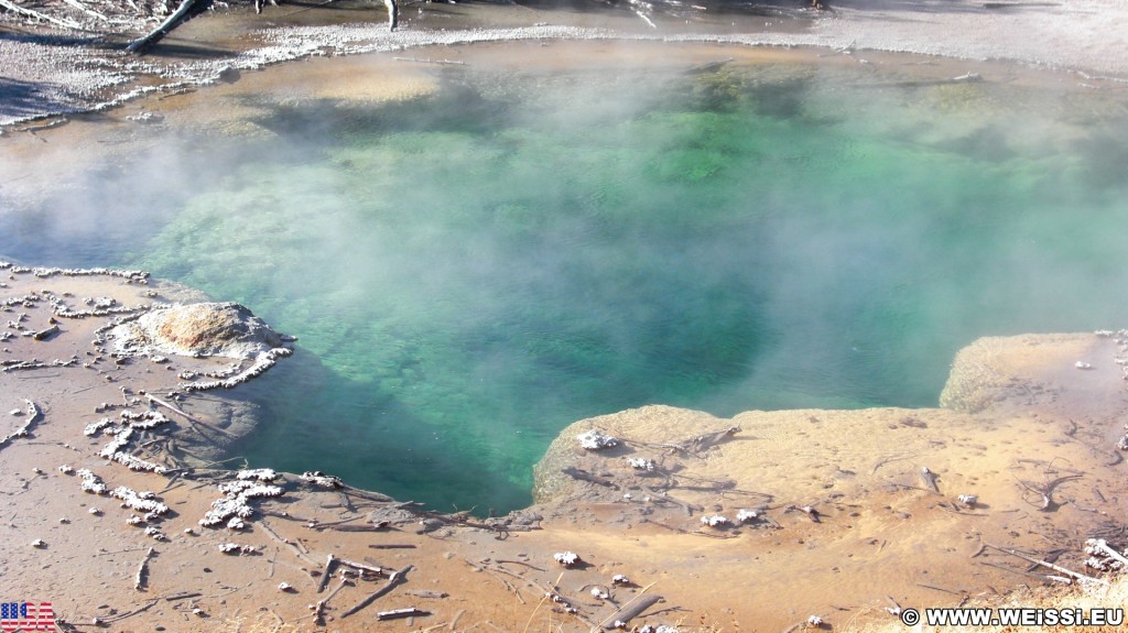 Yellowstone-Nationalpark. Emerald Spring, Norris Geyser Basin - Yellowstone-Nationalpark. - Norris Geyser Basin, Emerald Spring - (Canyon Junction, Yellowstone National Park, Wyoming, Vereinigte Staaten)