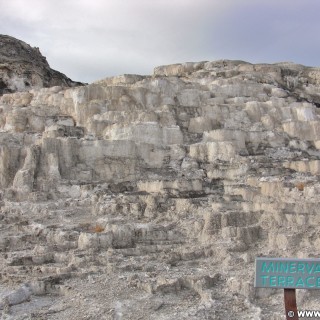 Yellowstone-Nationalpark. Minerva Terrace, Mammoth Hot Springs - Yellowstone-Nationalpark. - Lower Terraces, Mammoth Hot Springs, Minerva Terrace, Sinter-Terrassen - (Mammoth, Yellowstone National Park, Wyoming, Vereinigte Staaten)