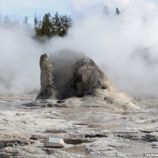 Yellowstone-Nationalpark. Giant Geyser in der Old Faithful Area - Upper Geyser Basin North Section. - Old Faithful Area, Giant Geyser, Upper Geyser Basin North Section - (Three River Junction, Yellowstone National Park, Wyoming, Vereinigte Staaten)