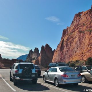 Garden of the Gods. - Sehenswürdigkeit, Sandstein, Sandsteinformationen, Park, Ausflugsziel, Garten der Götter, Naturpark, sehenswert - (Glen Eyrie, Colorado Springs, Colorado, Vereinigte Staaten)