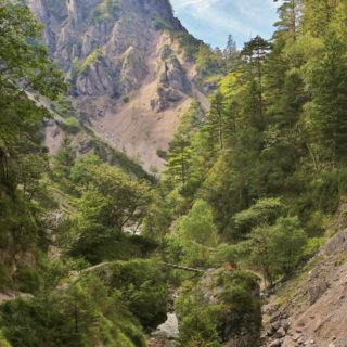 Ötschergräben - Der Grand Canyon Niederösterreichs. Bergauf der zauberhaften Landschaft und dem Ötscherbach folgend, vorbei an zahlreichen Kaskaden und Felsgebilden, erreicht man nach ca. 1,5 Stunden (4,8km) die Jausenstation Ötscherhias.. - Wasser, Bach, Ötschergräben, Vordere Ötschergräben, Ötscherbach - (Hagen, Mitterbach-Seerotte, Niederösterreich, Österreich)